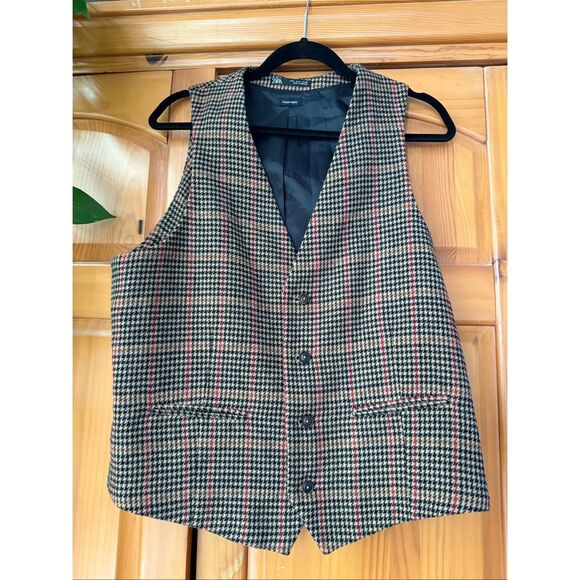 Zara Men’s Houndstooth Check Vest – Italian Fabric, Size L) - Picture 2 of 10